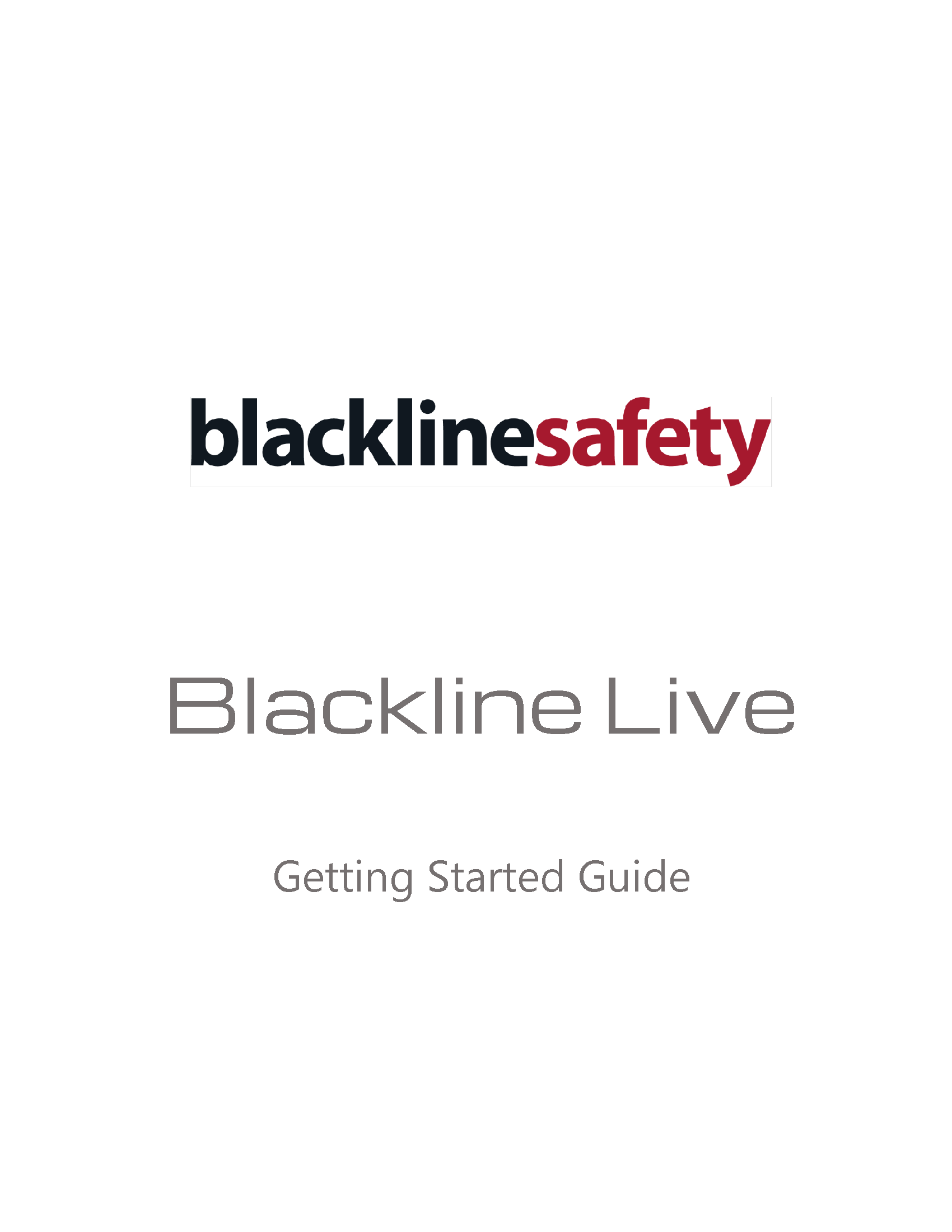 Portada de la Guía de inicio de Blackline Live