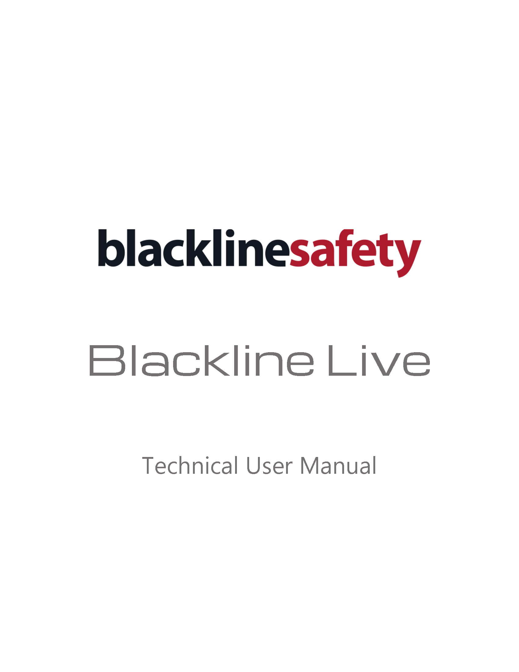 Portada del manual técnico de Blackline Live